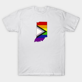 Progress pride flag - Indiana T-Shirt